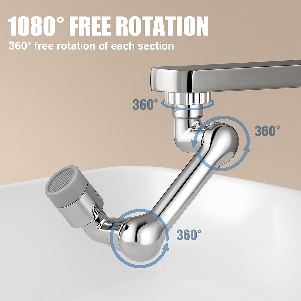 Luke-Rotating 1080° Universal Faucet Extender