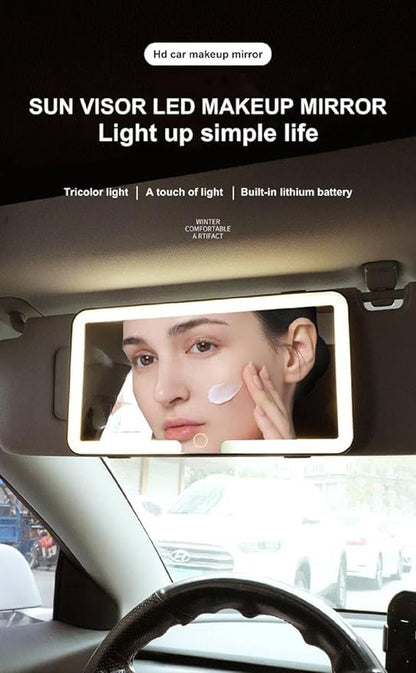 Rechargeable Car Makeup Mirror with LED Lights