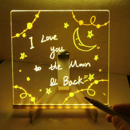 3D Acrylic Writing Pad with Color Markers