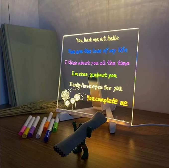 3D Acrylic Writing Pad with Color Markers