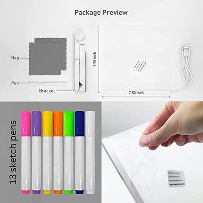 3D Acrylic Writing Pad with Color Markers