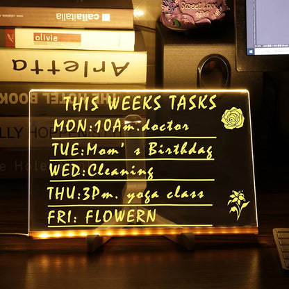 3D Acrylic Writing Pad with Color Markers